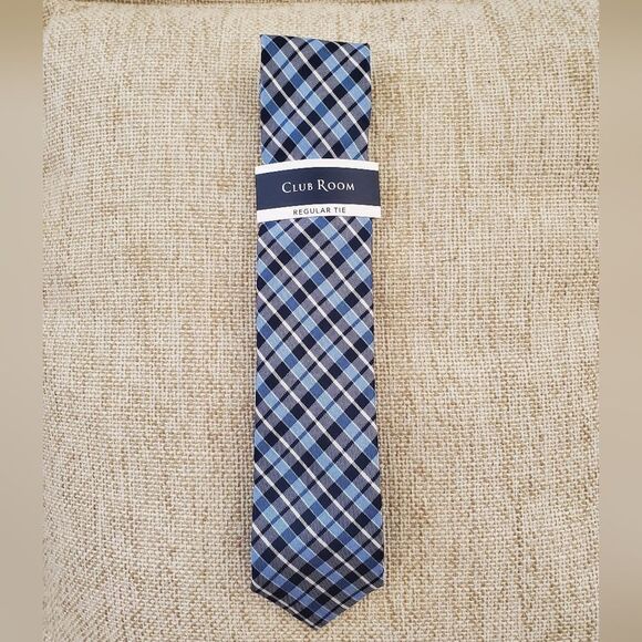 Club Room Everberg Classic Plaid Tie - Picture 2 of 8